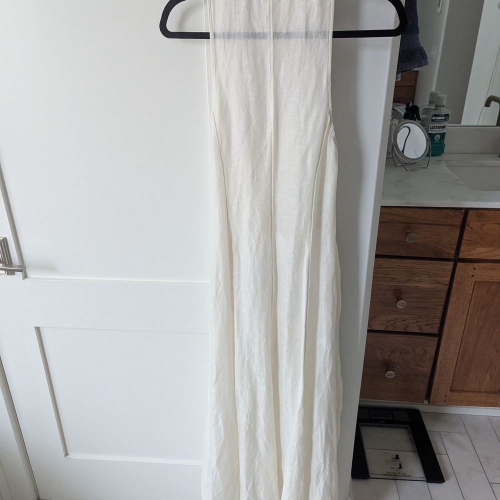 Cult Gaia Cream Midi Dress with Wooden Ring Detail - Picture 2 of 2